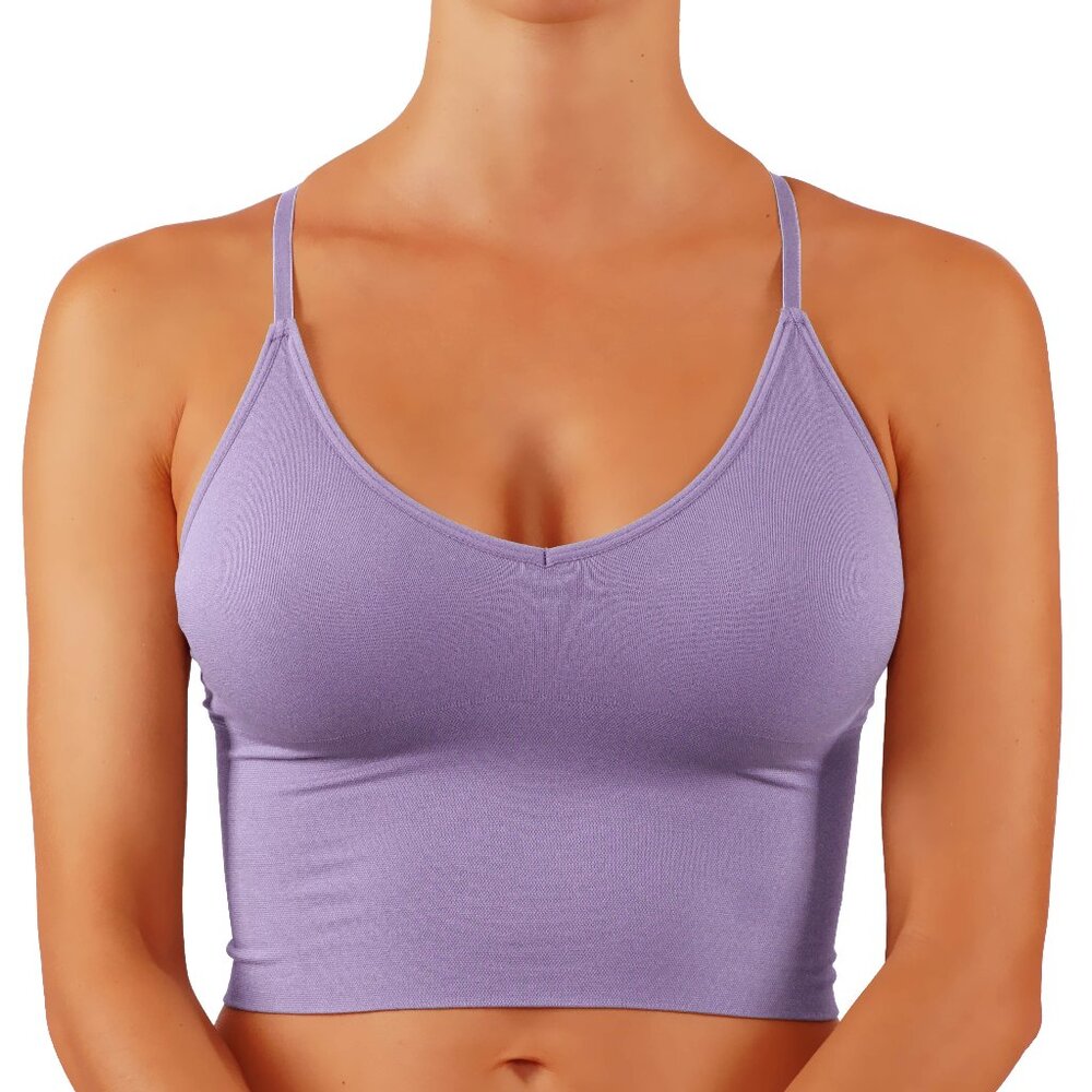 NWT Set 4pcs Criss Cross Bralette Crop Top Removable Padding
